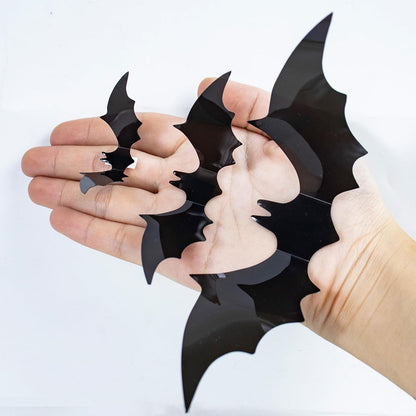 Elegantly Halloween 152 Pcs 3D Black Bats – Creative Halloween Gift for Halloween Lovers, Spooky Home Decor Present for Hostess and Party Thrower