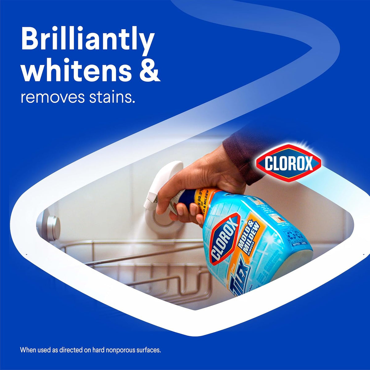 eliminates 99.9% of mold and mildew on hard nonporous surfaces