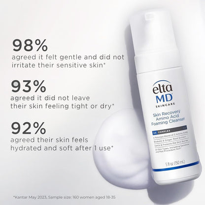 EltaMD Amino Acid Foaming Cleanser – Streamlined Daily Face Wash for Clean Skincare Routines