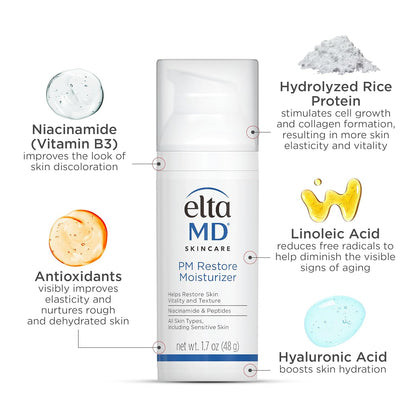 EltaMD PM Restore Face Moisturizer Gift Set – Premium Skincare Present for the Self-Care Enthusiast