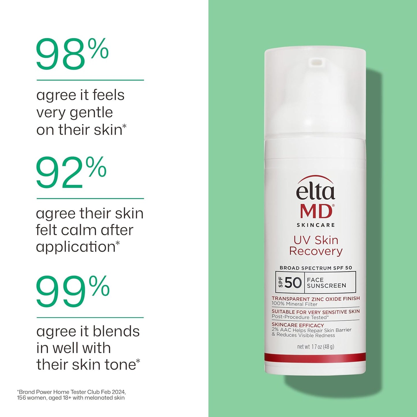 EltaMD UV Skin Recovery Sunscreen SPF 50 – Effortless Daily Essential, No White Cast