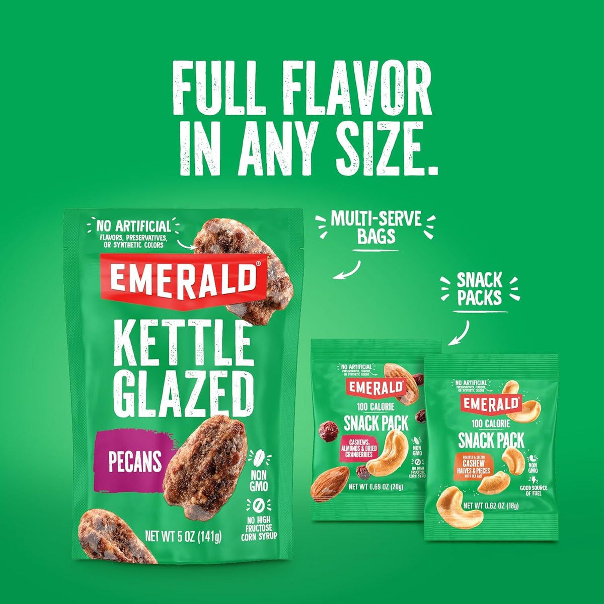 Emerald Nuts Nut and Dried Fruit Blend – After-School Snack for Kids, 7 Single-Serve Pouches