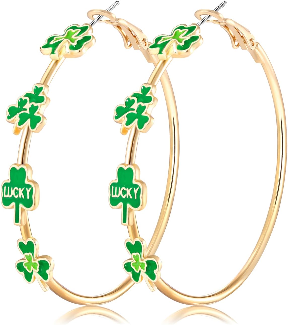 enamel-coated charm designs including shamrock, bunny, sombrero, cactus, mask, and 'mardi gras' lettering