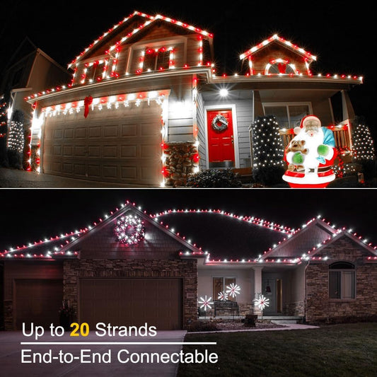 end-to-end connectable design supporting up to 20 linked sets (2,000 lights total)