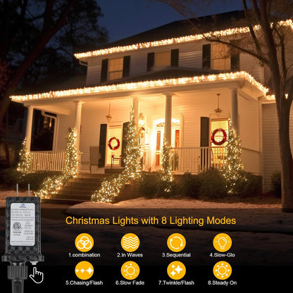 end-to-end connectable design supporting up to 5 linked sets / 1000 leds maximum