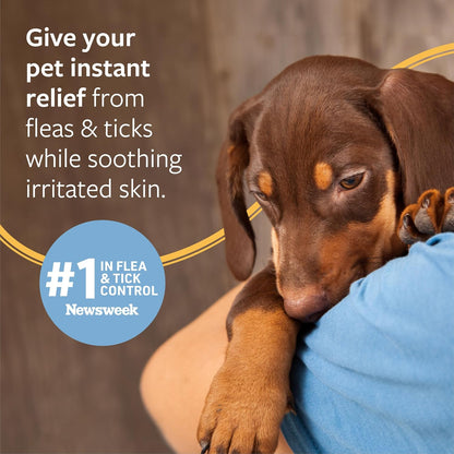 enriched with aloe vera and lanolin to soothe bites and moisturize the coat