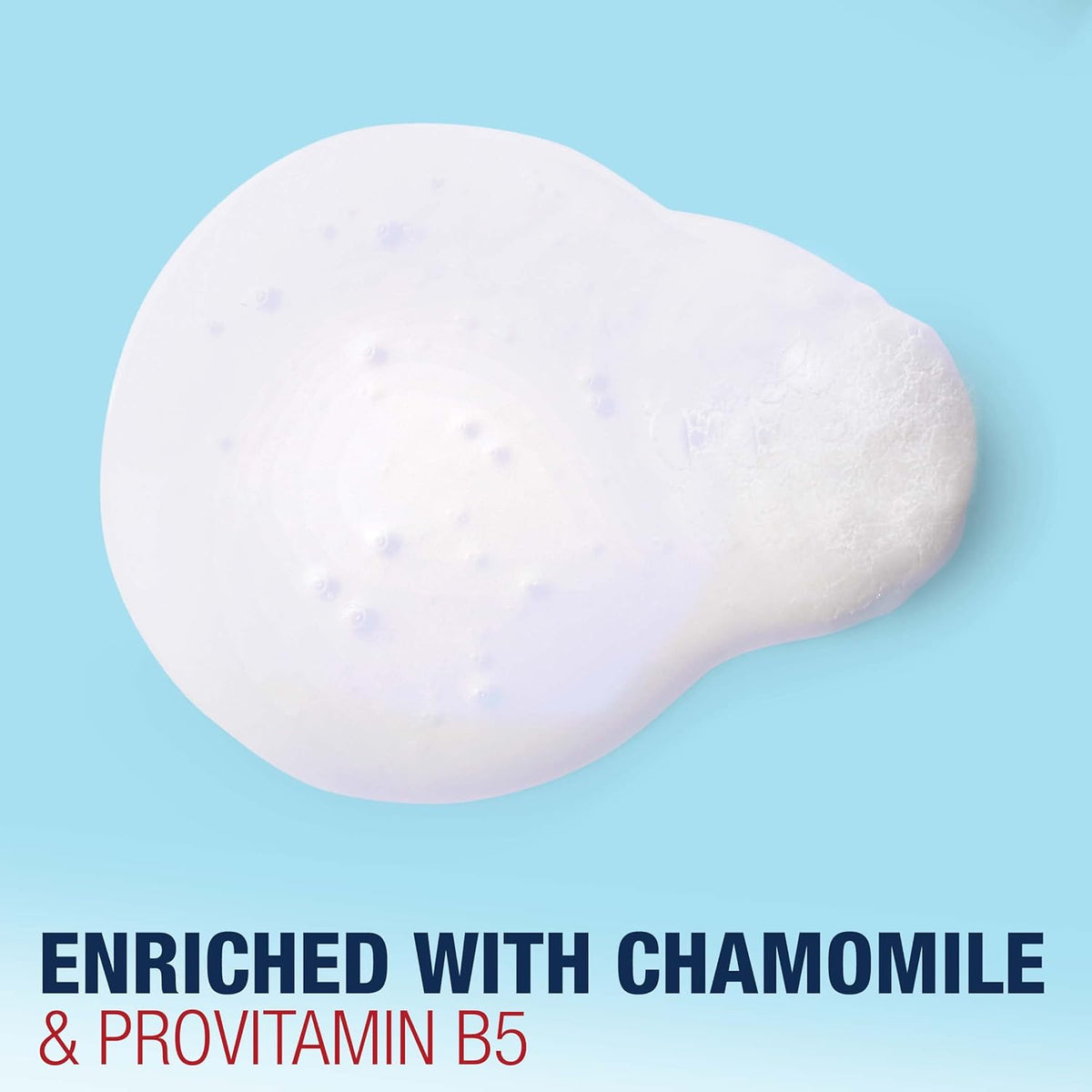 enriched with chamomile essence to soothe skin