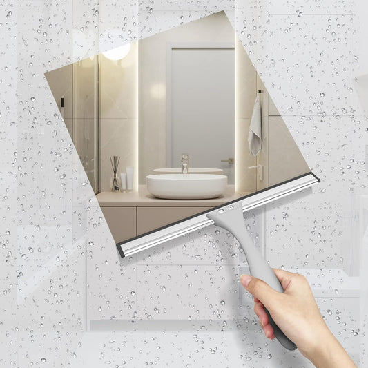 ergonomic curved plastic handle that resists slipping when wet