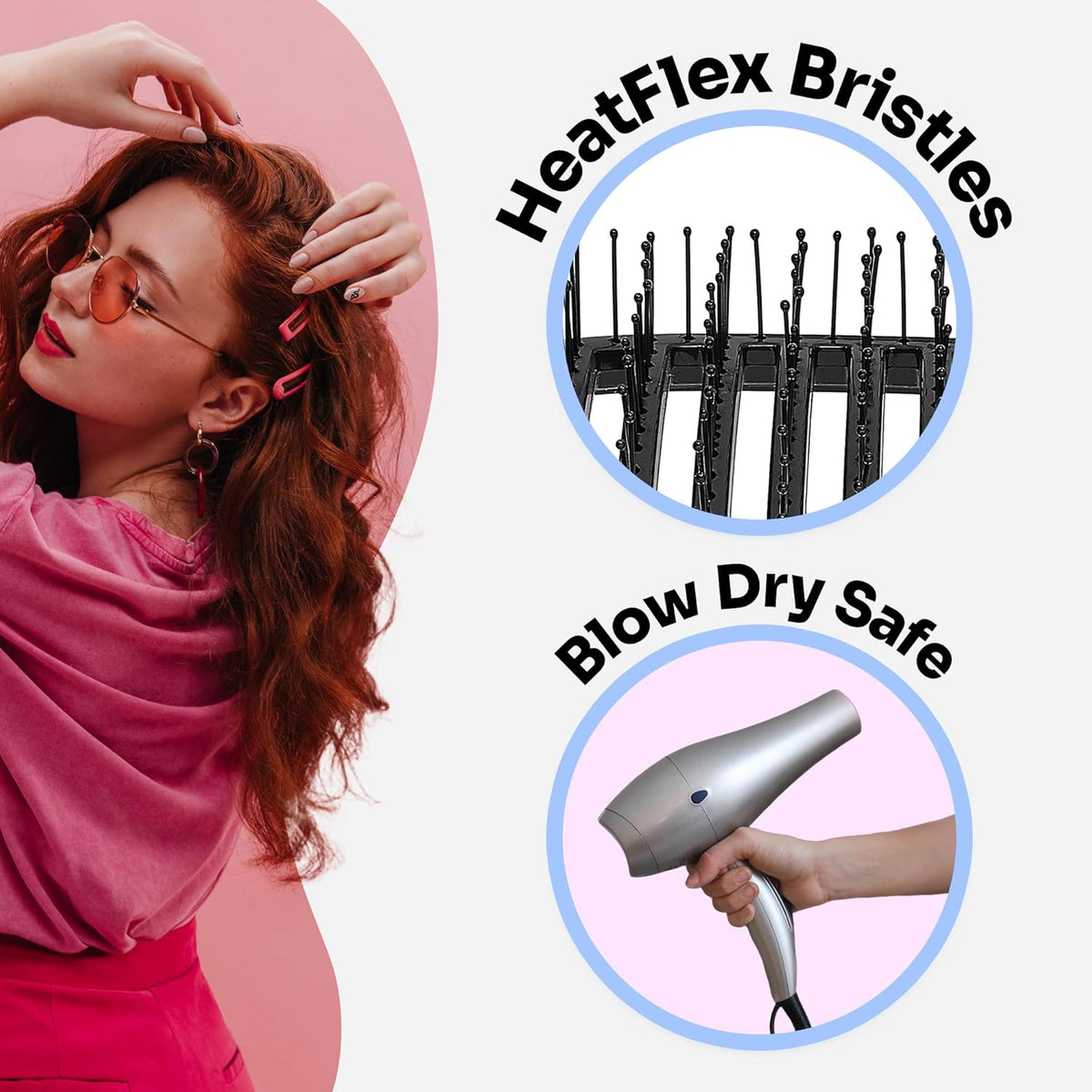 ergonomic non-slip handle with scalp-contouring shape