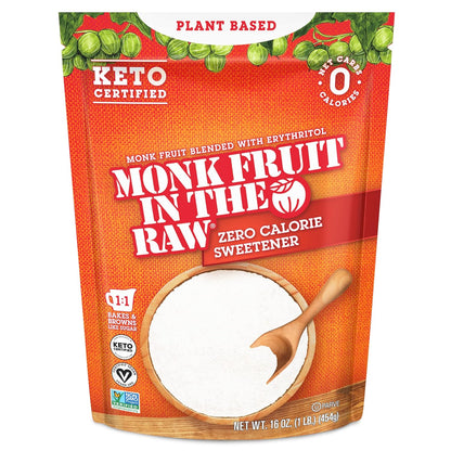 erythritol and monk fruit extract blend in granular crystal form that dissolves easily
