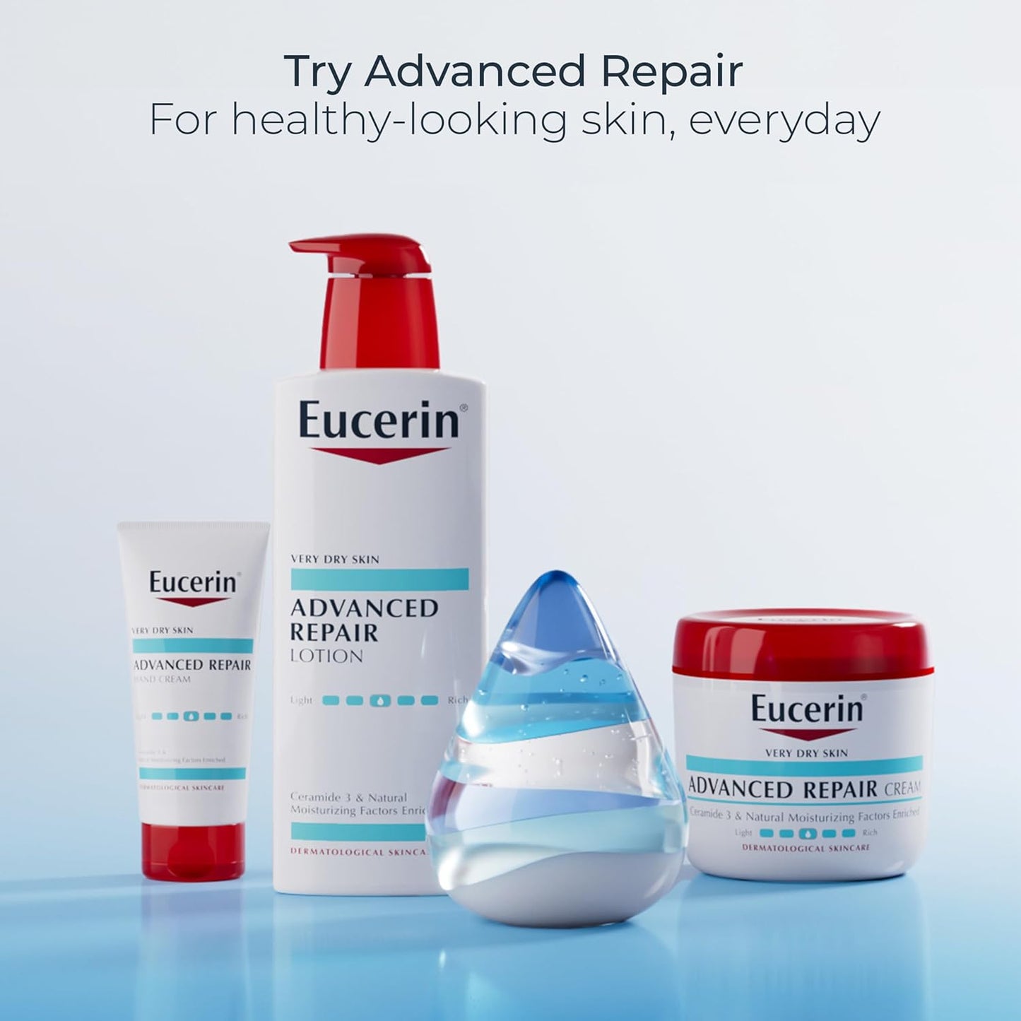 Eucerin Advanced Repair Body Lotion – Clean Formula, Fragrance-Free Daily Moisturizer