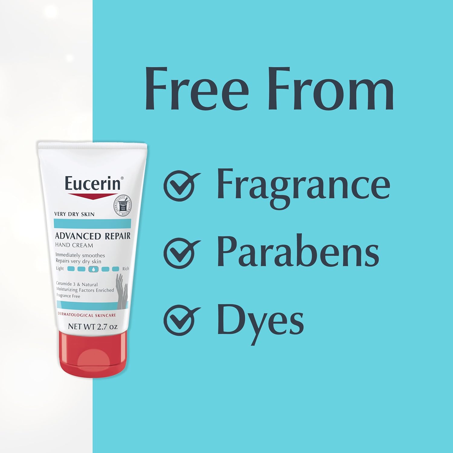 Eucerin Advanced Repair Hand Cream – Portable Tube for Camping & Outdoor Adventures