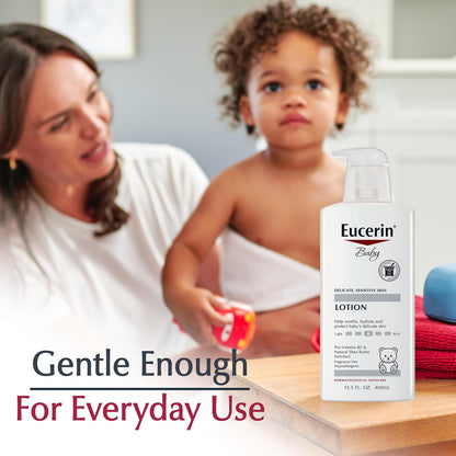 Eucerin Baby Body Lotion – Gentle Nursery Skincare for Sensitive and Eczema-Prone Infant Skin, 13.5 Fl Oz