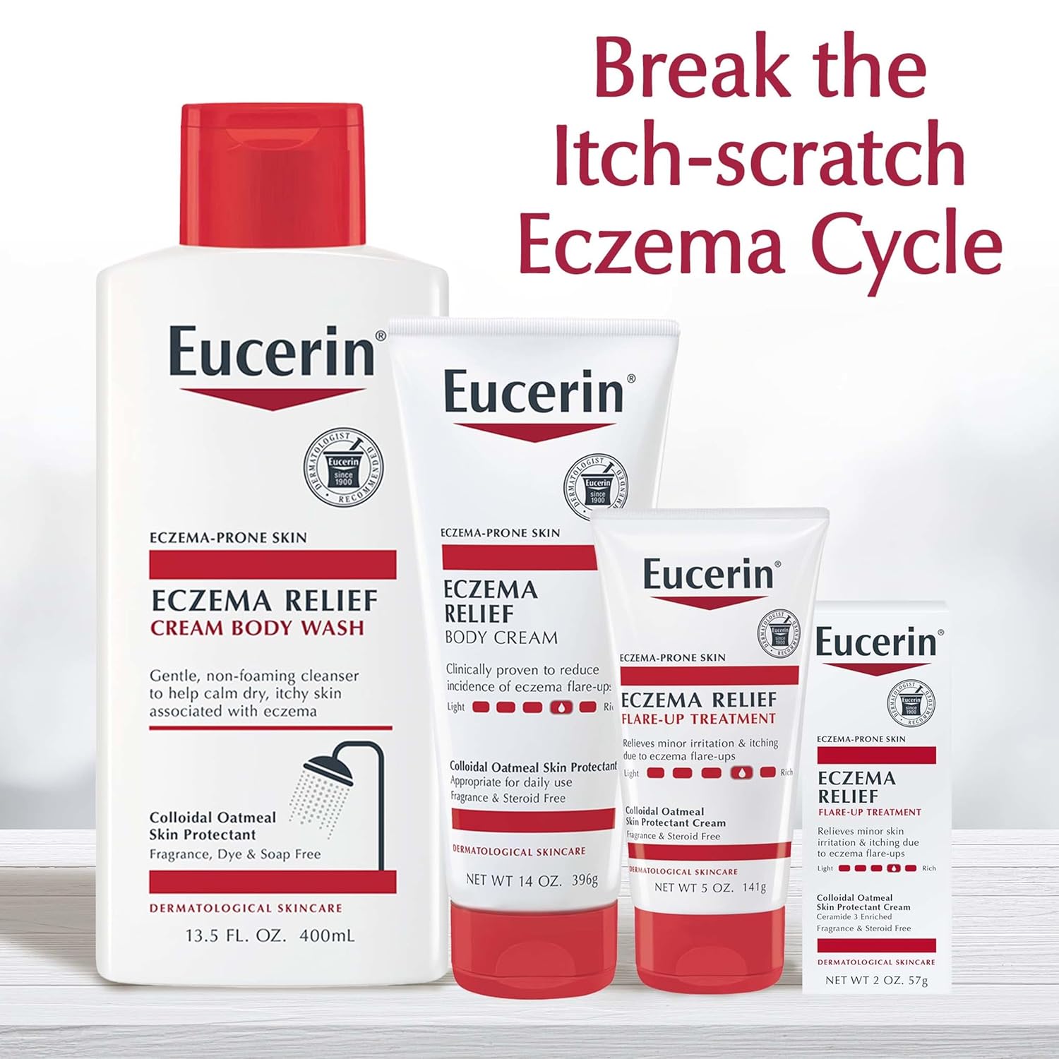 Eucerin Eczema Relief Body Cream – Steroid-Free Safe Skincare, No Harmful Additives or Irritants