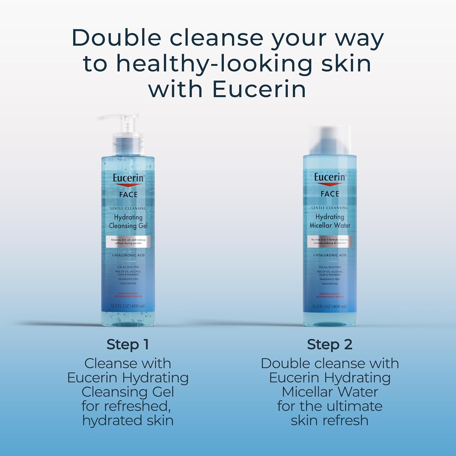 Eucerin Gentle Hydrating Cleanser – Safe Dermatologist-Recommended Face Wash for Sensitive Skin