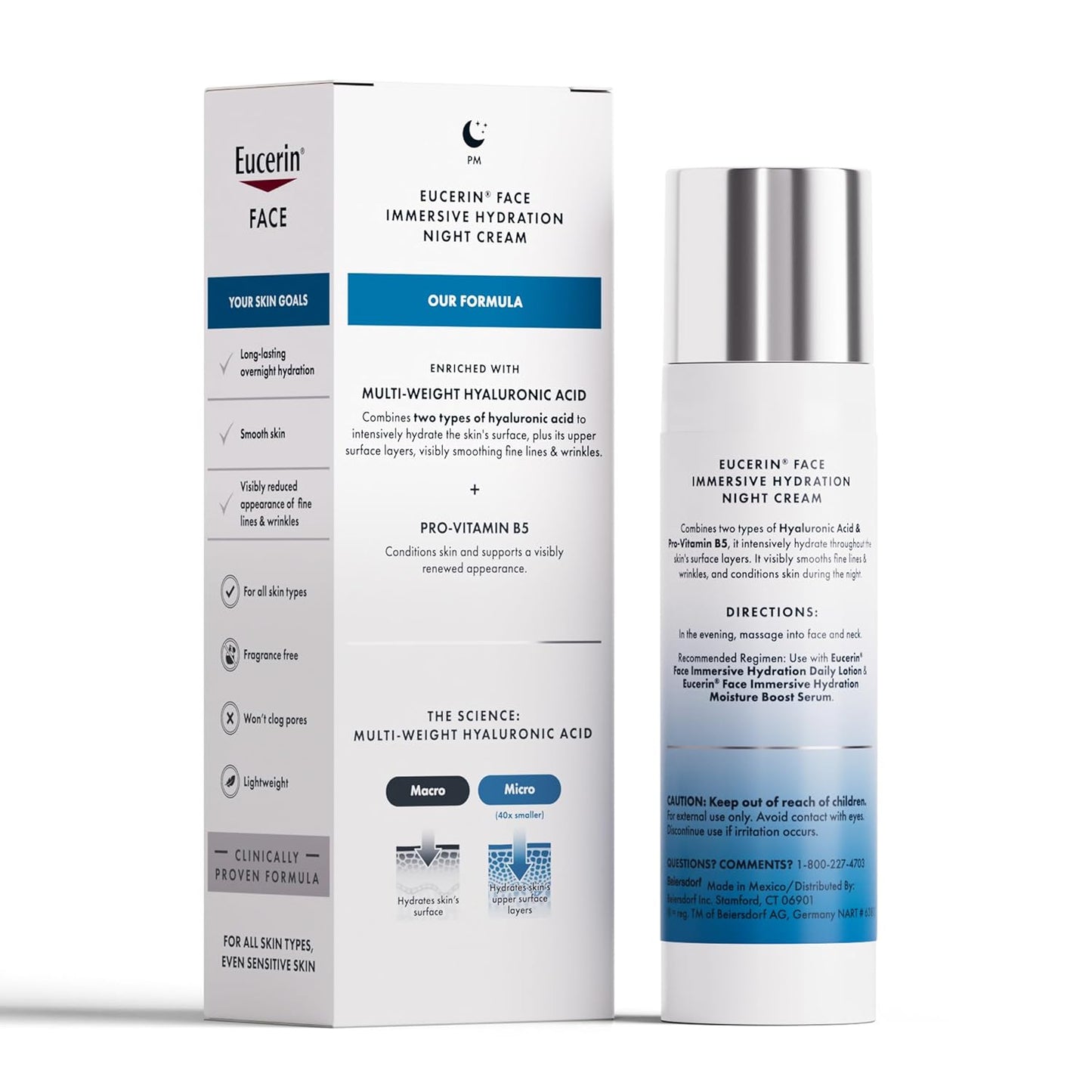 Eucerin Immersive Hydration Night Cream – Essential Anti-Aging Moisturizer for Streamlined Skincare