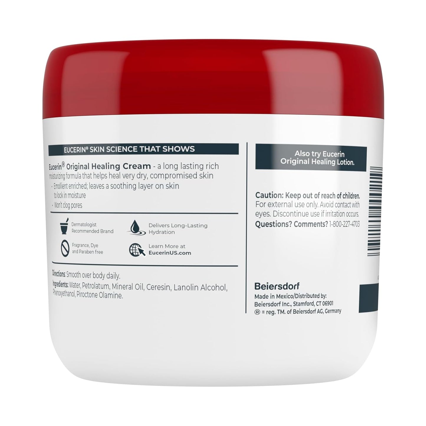 Eucerin Original Healing Cream – Gentle Moisturizer for Kids with Sensitive & Eczema-Prone Skin