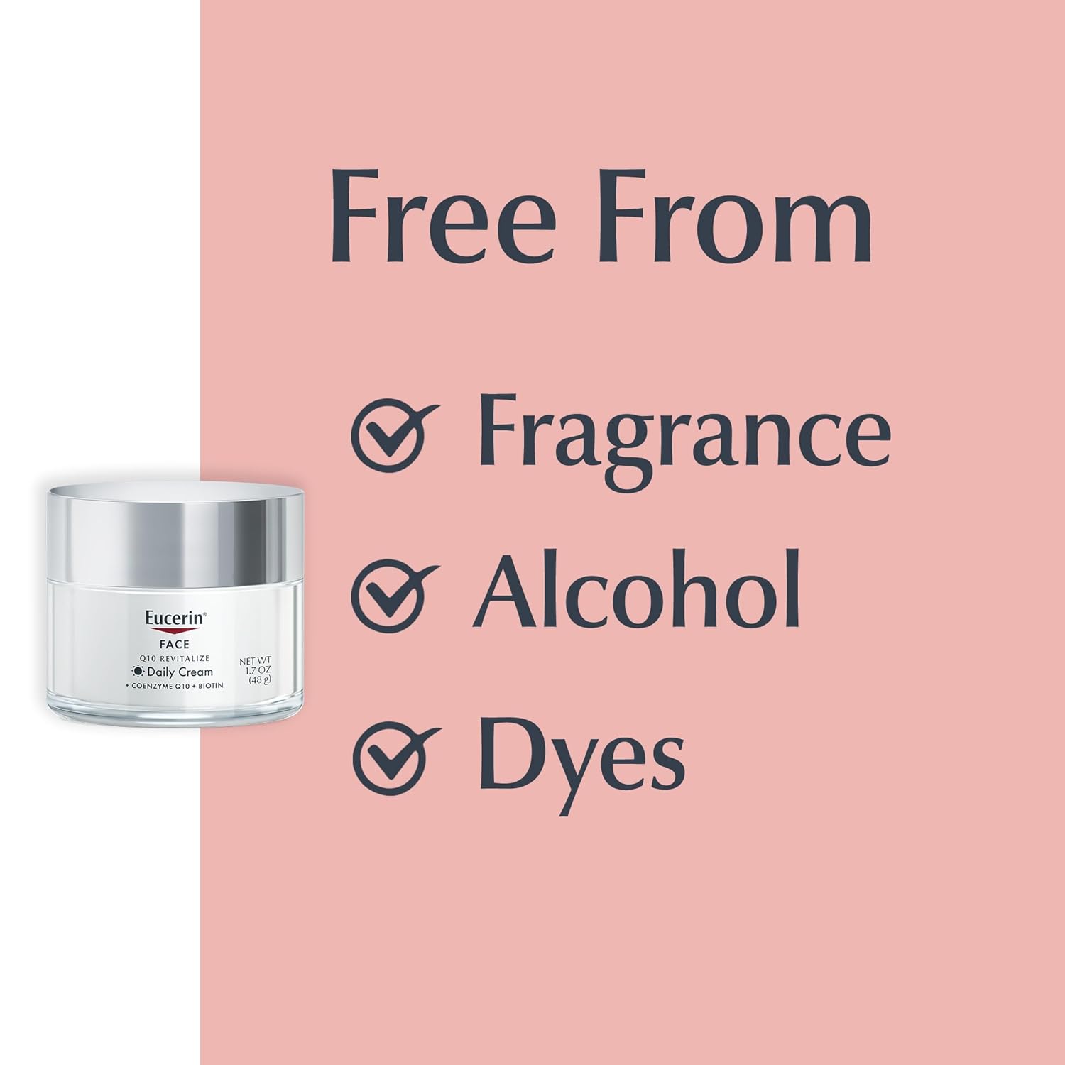 Eucerin Q10 Anti-Wrinkle Cream – Essential Unscented Moisturizer for Simplified Skincare