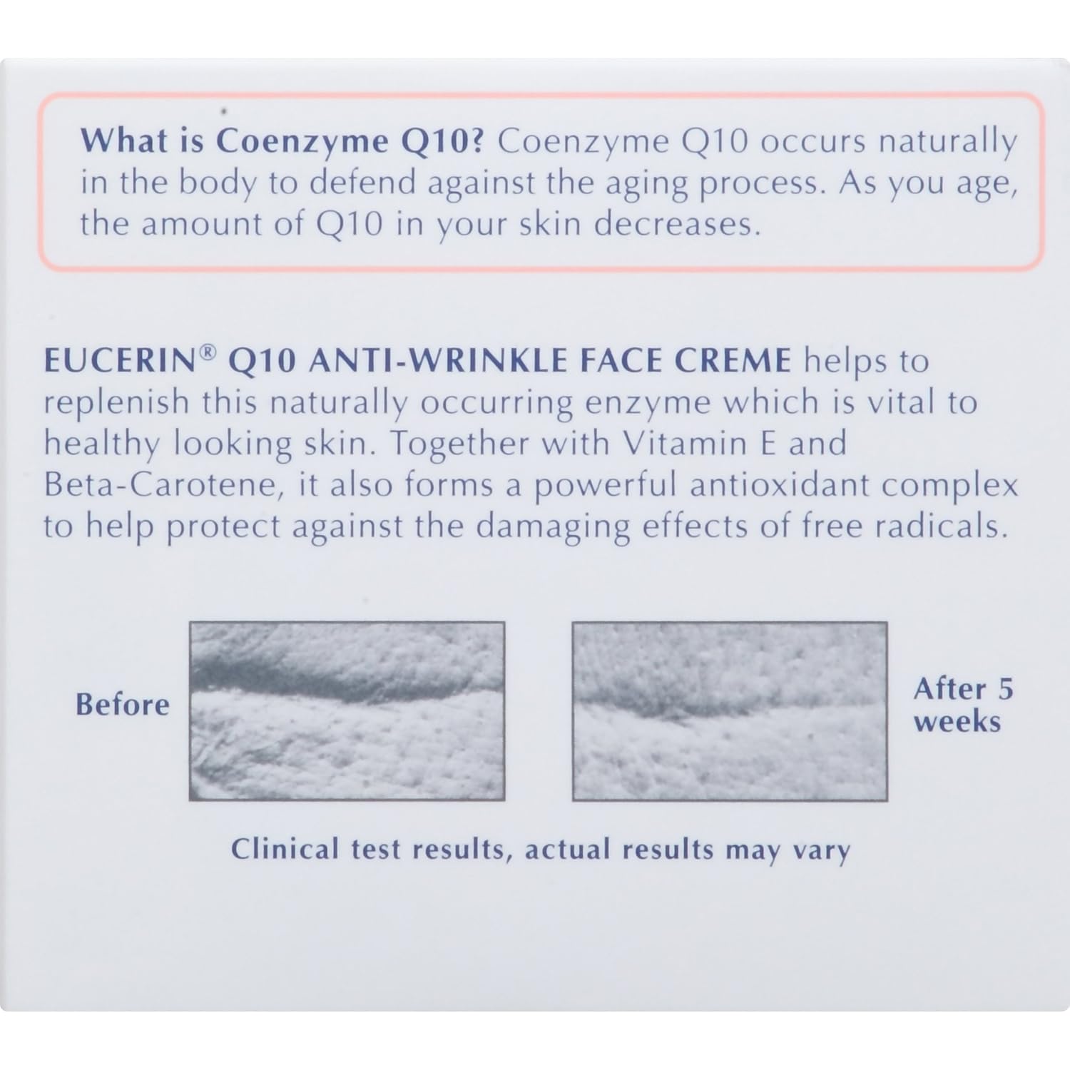 Eucerin Q10 Anti-Wrinkle Cream – Essential Unscented Moisturizer for Simplified Skincare