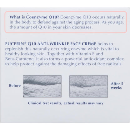 Eucerin Q10 Anti-Wrinkle Cream – Essential Unscented Moisturizer for Simplified Skincare