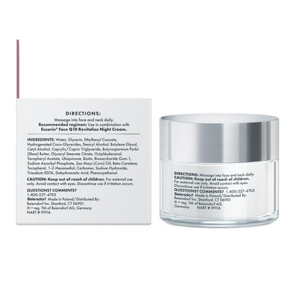 Eucerin Q10 Anti-Wrinkle Cream – Essential Unscented Moisturizer for Simplified Skincare
