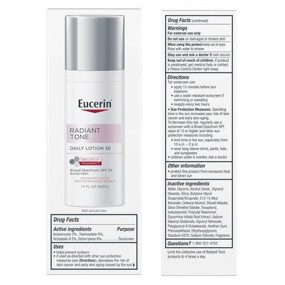 Eucerin Radiant Tone Daily Face Lotion SPF 30 – Premium Dark Spot Corrector for Refined Skincare