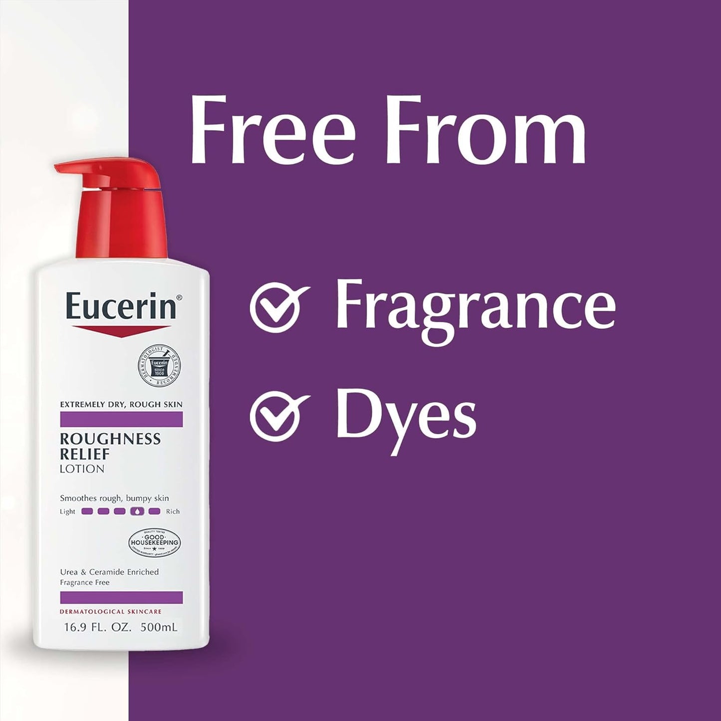 Eucerin Roughness Relief Body Lotion – 72-Hour Hydration for Adults with Dry, Bumpy Skin in a Soothing Daily Ritual