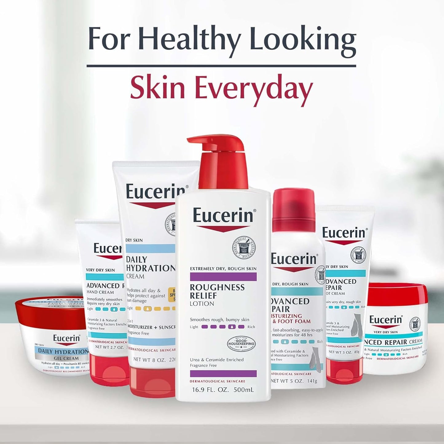 Eucerin Roughness Relief Body Lotion – 72-Hour Hydration for Adults with Dry, Bumpy Skin in a Soothing Daily Ritual