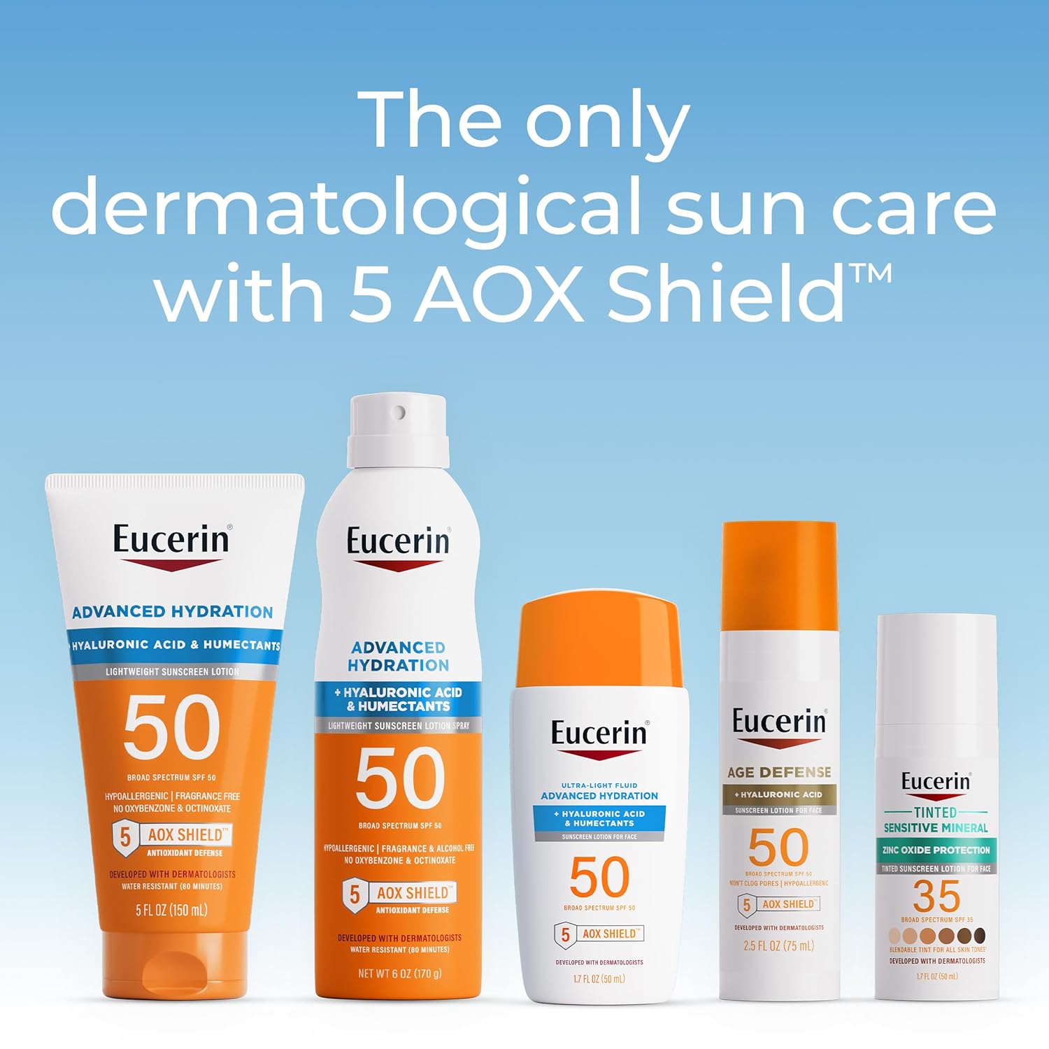 Eucerin Sun Advanced Hydration SPF 50 – Mindful Morning Self-Care Ritual for Dry Skin, Hyaluronic Acid Hydrating Face Sunscreen