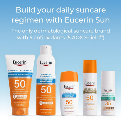 Eucerin Sun Advanced Hydration SPF 50 – Water-Resistant Sunscreen for Beach, Pool & Hiking