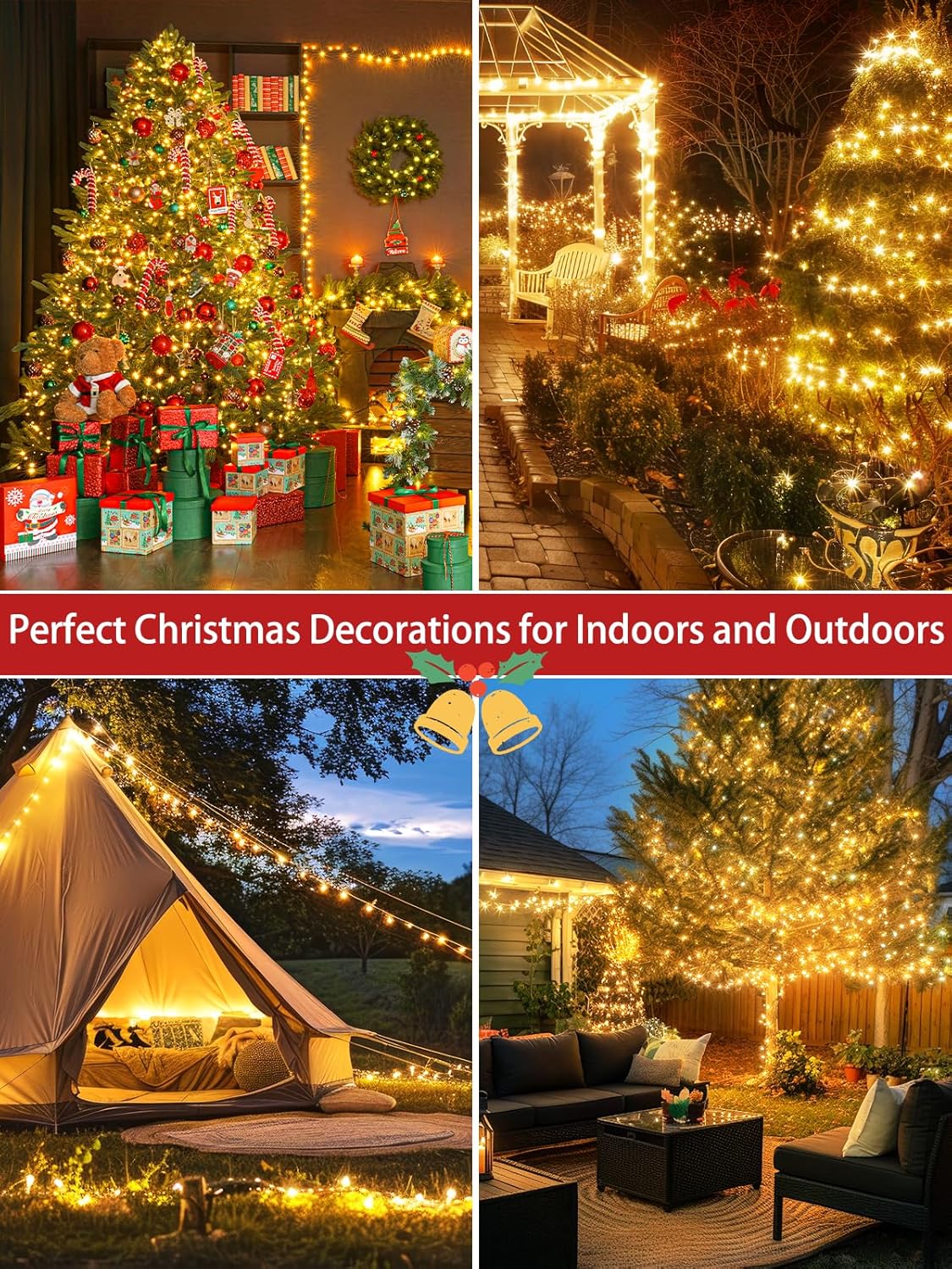 Everglow Extendable 2-Pack Lights – Garden, Fence, and Roofline Curb Appeal for Year-Round Use