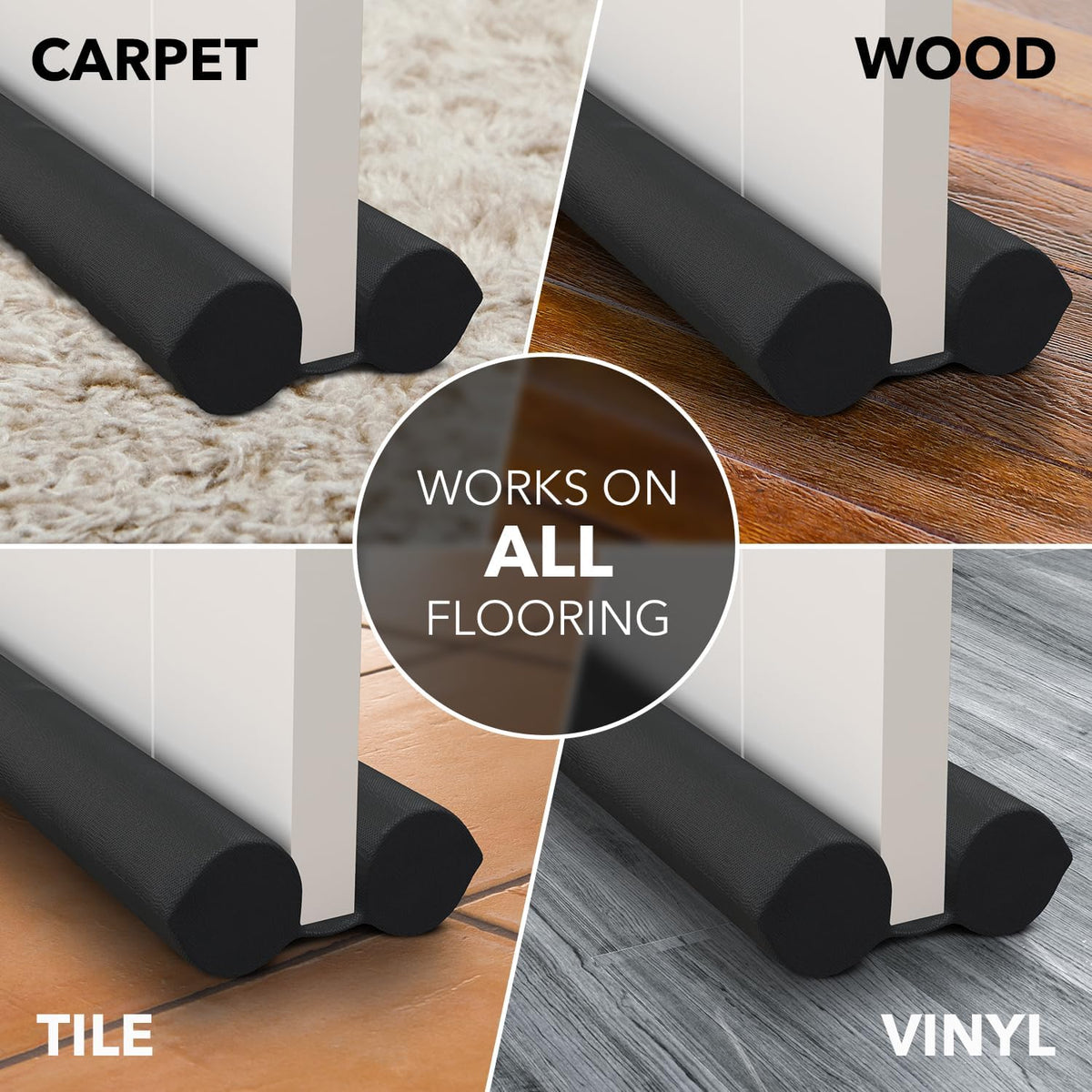Everlasting Comfort Under Door Draft Stopper – Exterior Door Insulation for Front Entry, Blocks Cold Winter Air