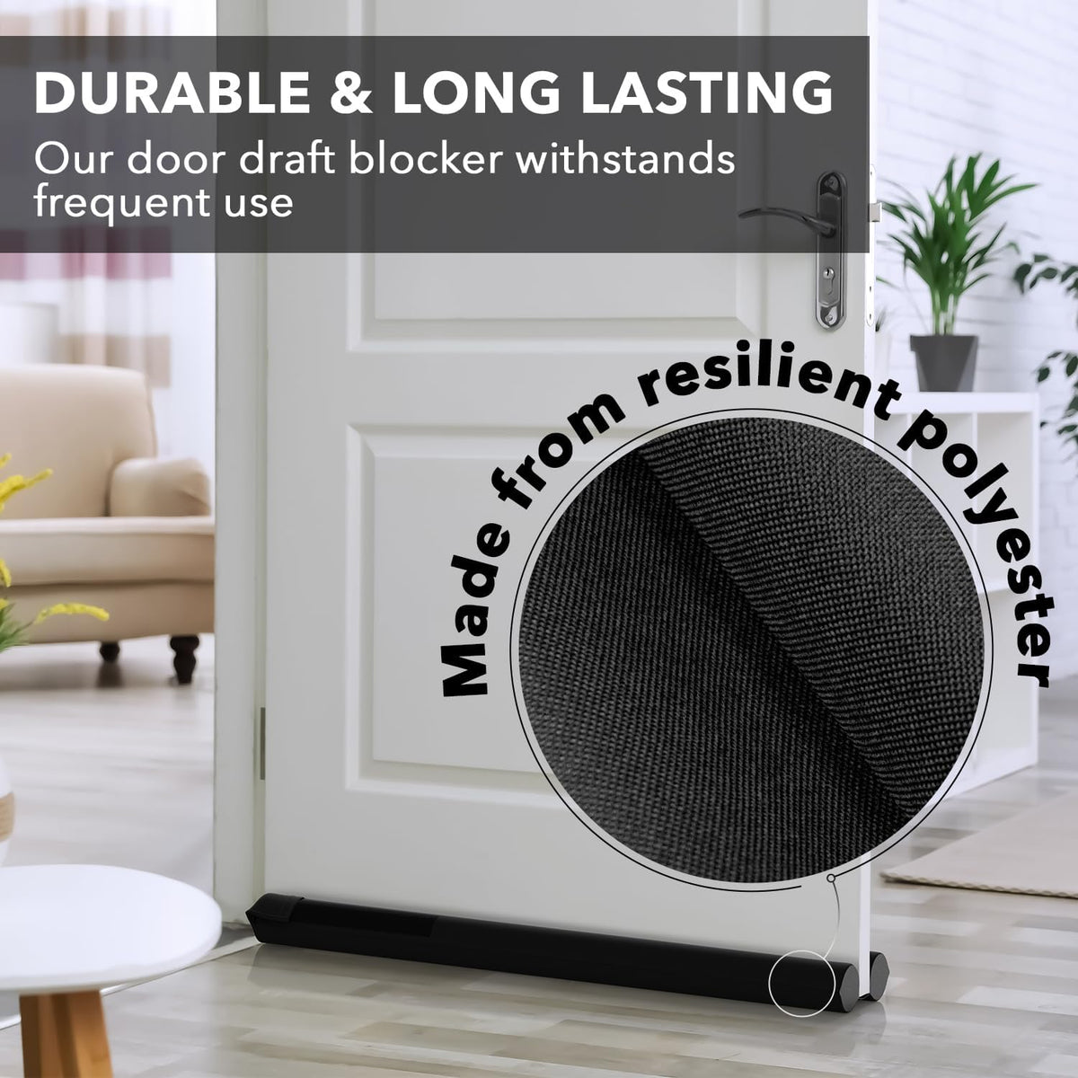 Everlasting Comfort Under Door Draft Stopper – Exterior Door Insulation for Front Entry, Blocks Cold Winter Air