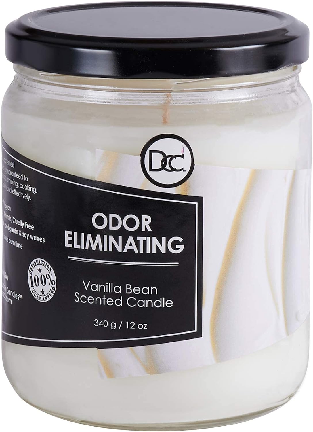 exclusive odor-eliminating wax blend that chemically bonds to offensive smells rather than masking them