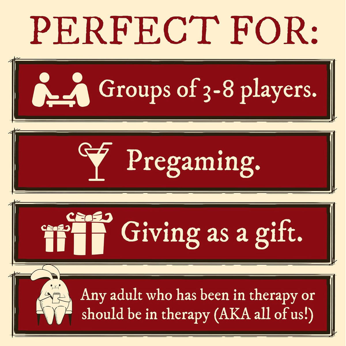 Exploding Kittens Horrible Therapist Game - Birthday Gag Gift for Her, Mom, or Best Friend with Hand-Drawn The Oatmeal Art