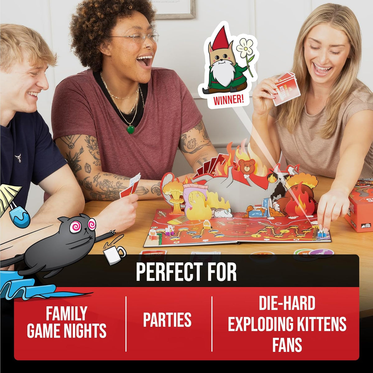 Exploding Kittens: The Board Game – Holiday Keepsake Gift for Mom, 2026 Toy of the Year Award-Winning Strategy Game for Adults and Teens