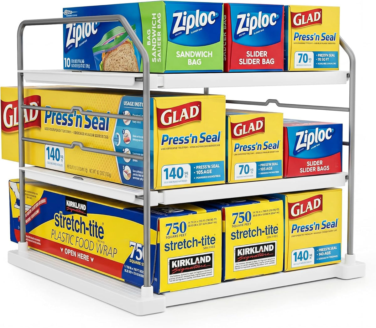 extendable width from 11 inches to 16.7 inches to fit varied cabinet interiors