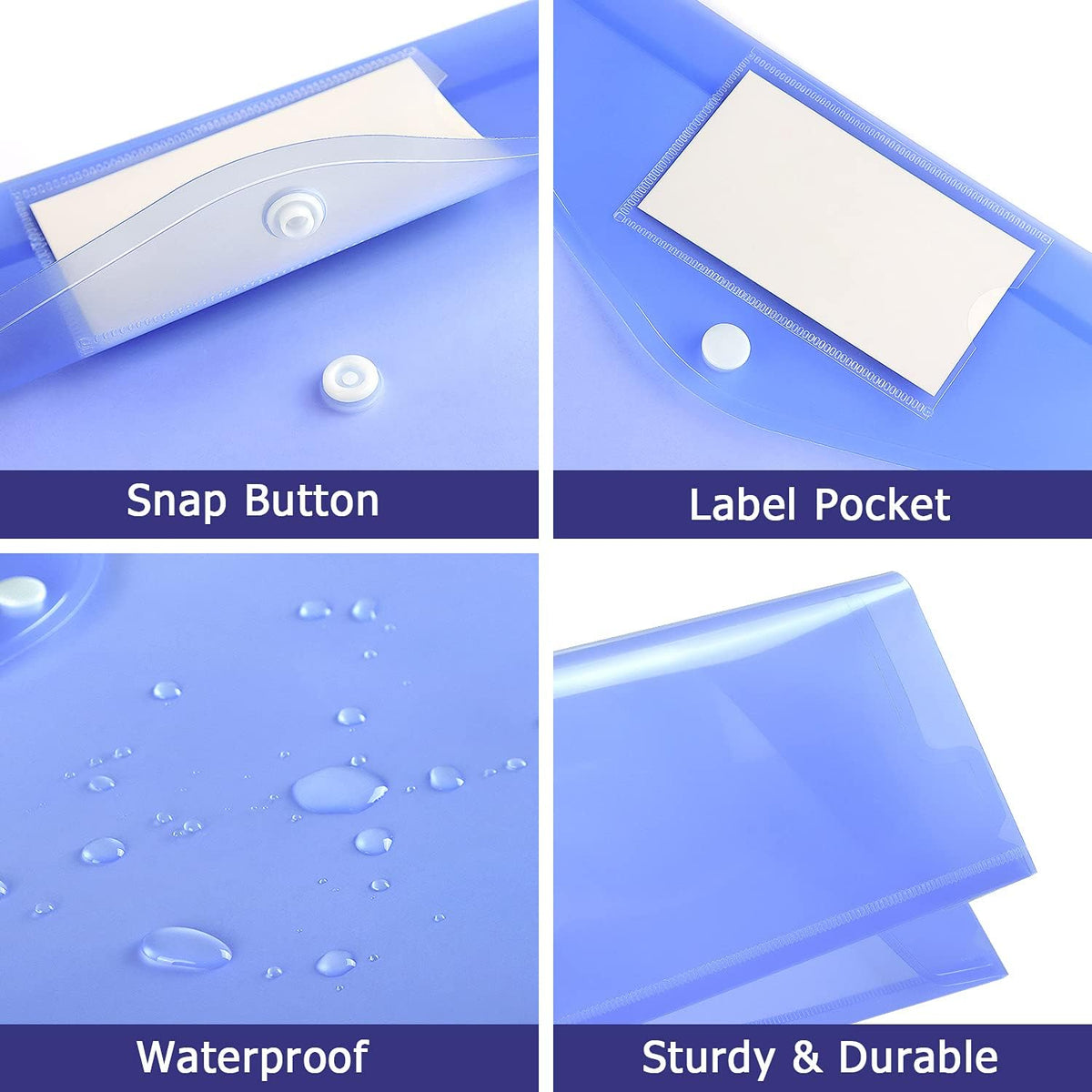 exterior label pocket for custom labeling and quick identification