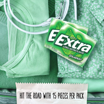 EXTRA Chewing Gum Sugar Free 10 Pack – Diabetic Friendly Breath Freshener with Sorbitol and Sucralose for Daily Wellness Routines