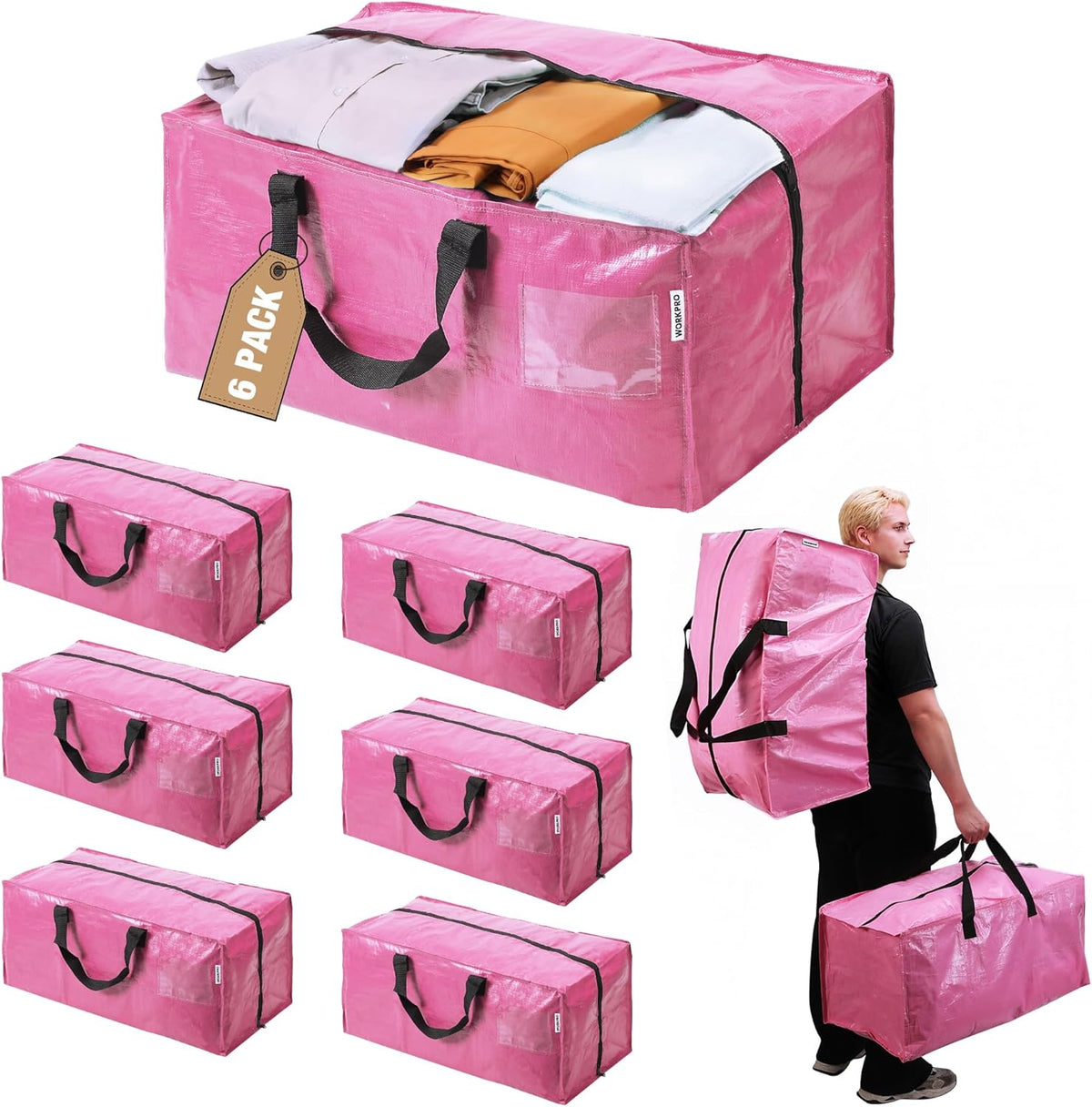 extra-large 29" x 14" x 13" dimensions with 23-gallon capacity per bag, holding up to 50 lbs