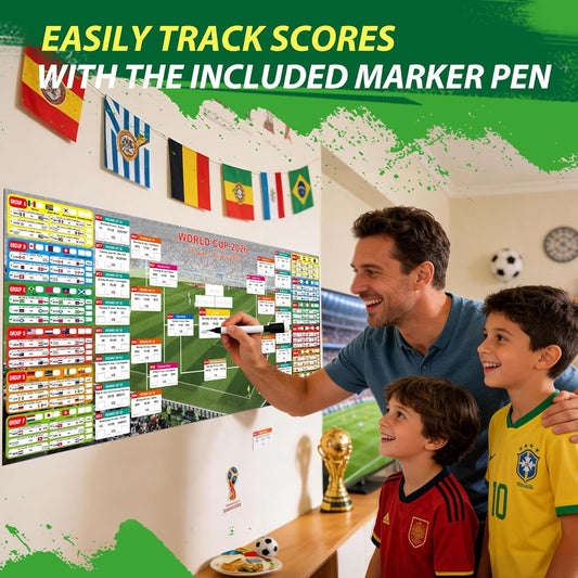 extra-large 43.31" x 17.72" landscape dimensions for full tournament visibility