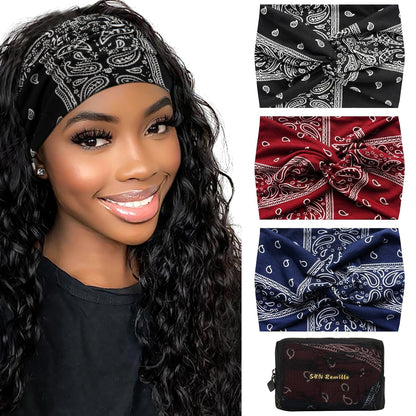 extra-wide 9.8in x 7.08in headband dimensions stretching up to 13 inches