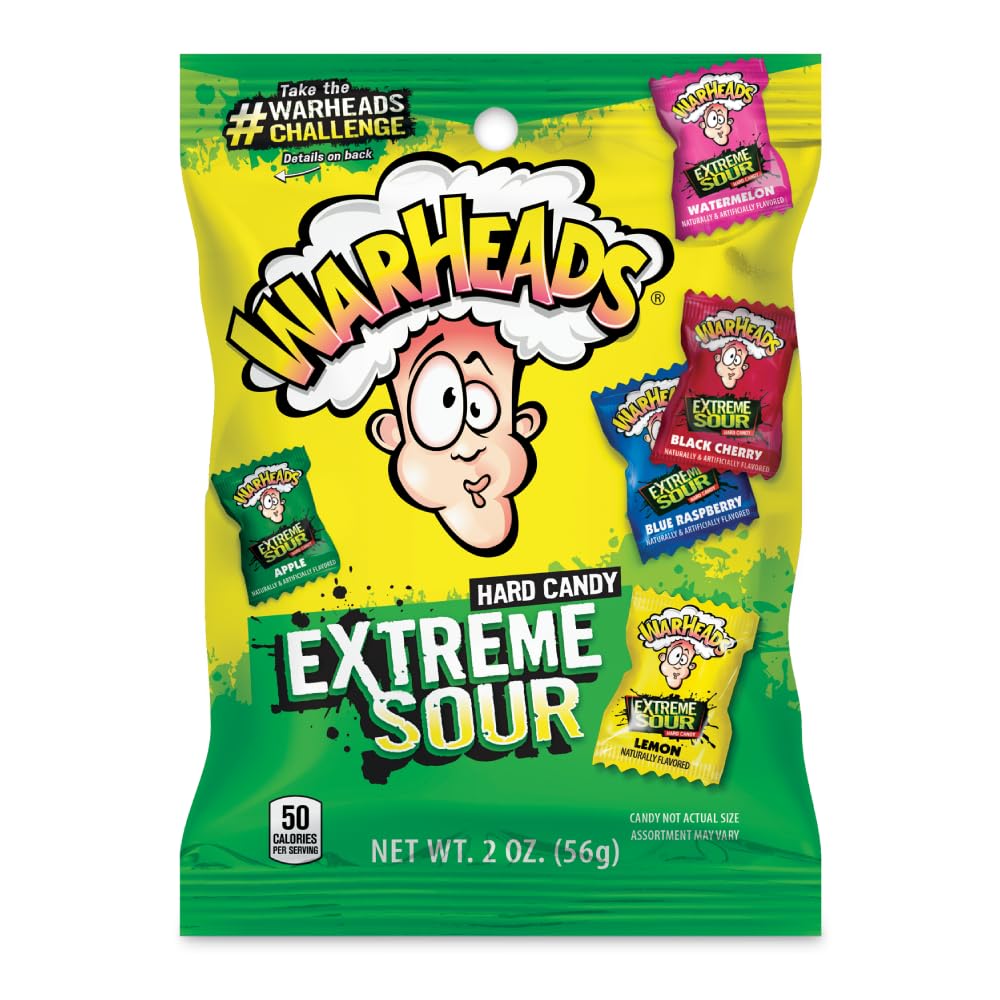 extreme sour coated exterior that transitions to a sweet hard candy center