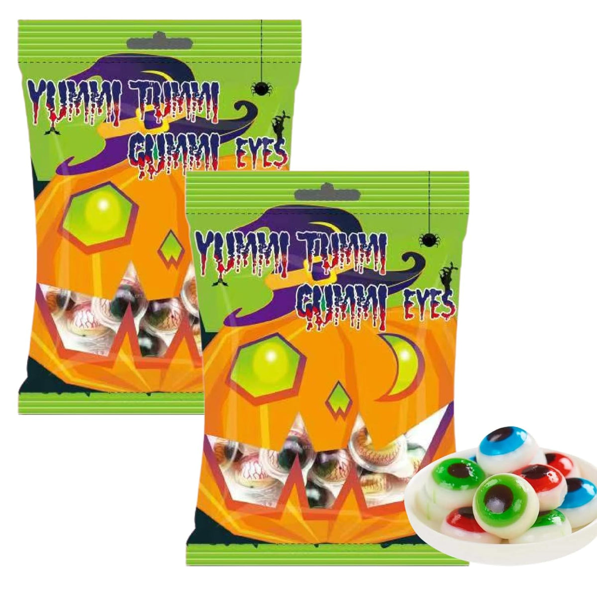 eyeball and body-part novelty gummy shapes for visual halloween impact