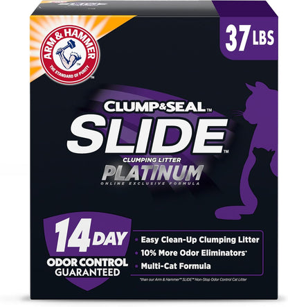 ez clean patented non-stick granular formula that slides out of the box without scrubbing