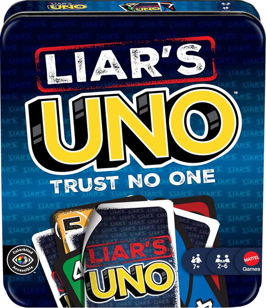 face-down 'liar's card' mechanic requiring players to announce and potentially bluff the card's identity