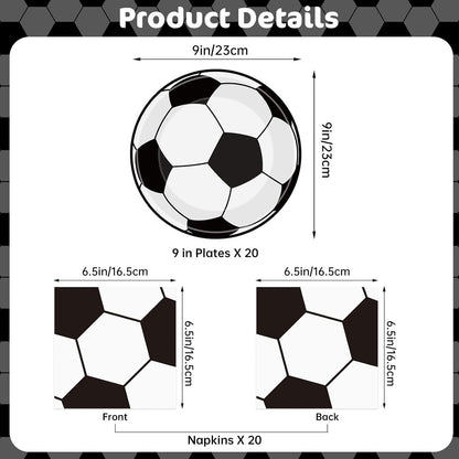 fade-resistant vibrant printing with realistic black-and-white soccer pattern on the sport variant