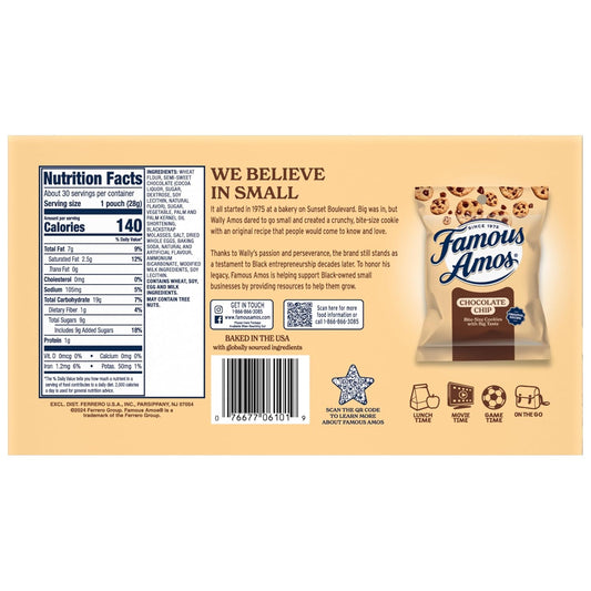 famous amos original recipe with semi-sweet chocolate chips