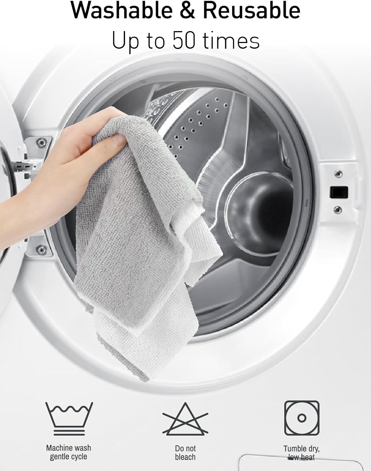 Fantasticlean Microfiber Cleaning Cloth Roll – 75 Pack Thoughtful Housewarming Gift for New Homeowners