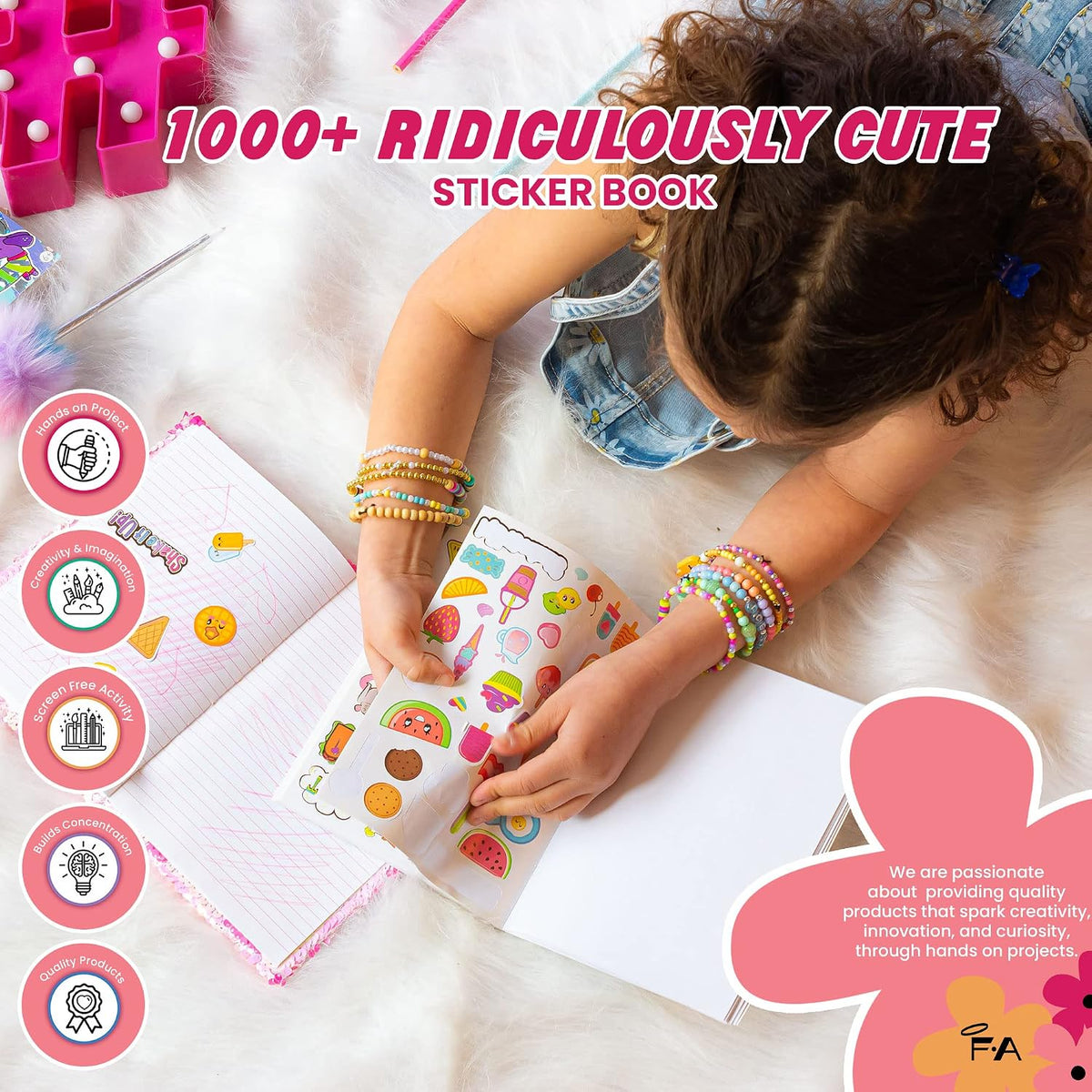 Fashion Angels 1000+ Ridiculously Cute Stickers – Thoughtful Gift for 8 to 14 Year Old Crafters, Journalers, and Sticker Lovers